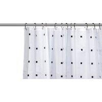 Croydex Squares Shower Curtain - White/Black