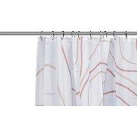 Croydex Swirl Shower Curtain - Dusty Pink