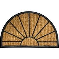 Half Moon Rubber Coir Scraper Doormat- 50 x 80cm