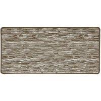 Mocha Mottled Stripe Washable Runner - 57 x 120cm