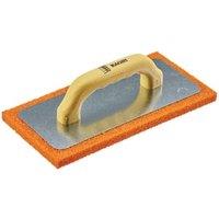 Ragni Orange Medium / Course Sponge Float with Wood Effect Handle - 15mm x 280mm x 140mm