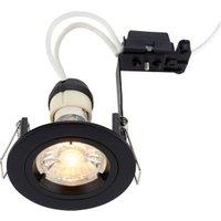 Saxby GU10 Matt Black Cast Fixed Downlight - 50W