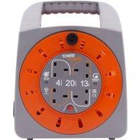 Tower Reel G13 13A 4 Socket Cable Reel Case - 20m