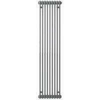 Henrad by Stelrad Grey 2 Column Vertical Designer Radiator - 1800 x 440mm