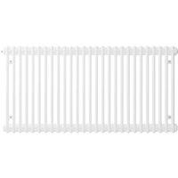 Henrad by Stelrad White 2 Column Horizontal Designer Radiator - 500 x 1038mm
