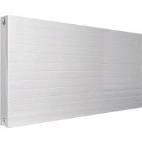 Henrad by Stelrad White Everest Single Panel Horizontal Designer Radiator - 500 x 1100mm