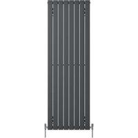 Henrad by Stelrad Grey Verona Concept Single Panel Vertical Designer Radiator - 1800 x 740mm