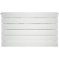 Henrad by Stelrad White Verona Plane Single Panel Horizontal Designer Radiator - 444 x 1200 mm