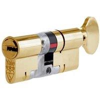 Yale Platinum 3 Star Thumb Turn Cylinder 35/35 (70mm) - Brass