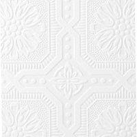 Superfresco Paintable Buckingham White Wallpaper Sample