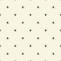 Joules Botanical Bee Crme Wallpaper Sample