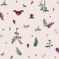 Joules Midnight Beasts Blush Crme Wallpaper Sample