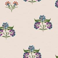 Joules Indienne Block Print Dawn Grey Wallpaper Sample