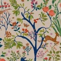 Joules Enchanted Woodland Antique Crme Wallpaper Sample