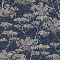 Boutique Serene Seed-Head Sapphire Wallpaper Sample