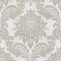 Boutique Archive Damask Grey Wallpaper Sample