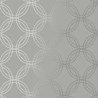 Superfresco Easy Serpentine Geo Grey Wallpaper Sample