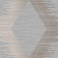 Superfresco Easy Serenity Geo Grey/Rose Gold Wallpaper Sample