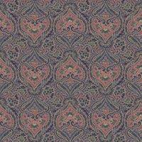 Joules Opulent Paisley Print Navy/Multi Wallpaper Sample