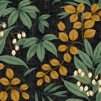 Superfresco Easy Persephone Charcoal/Ochre Wallpaper Sample
