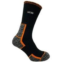 JCB JCBX000185 Mens Midweight Thermasock Black/Orange - 1 Pair