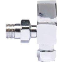 Balterley Chrome Angled Square Radiator Valves - Pack of 2