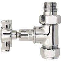 Balterley Chrome Crosshead Straight Radiator Valves - Pack of 2
