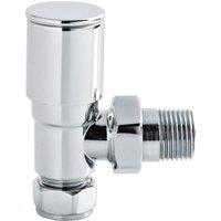 Balterley Chrome Angled Round Radiator Valves - Pack of 2