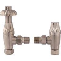 Balterley Satin Nickel Thermostatic Radiator Valves - Pack of 2