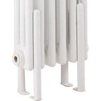 Balterley White Floor Mounted Radiator Legs 310 x 27mm - Pack of 2