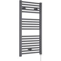 Balterley Anthracite Grey Electric Single Panel Vertical Towel Radiator - 920 x 480mm