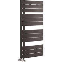 Balterley Anthracite Grey Heated Single Panel Vertical Towel Radiator - 1080 x 550mm