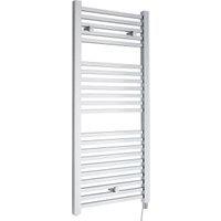 Balterley Chrome Electric Single Panel Vertical Towel Radiator - 1100 x 500mm