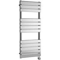 Balterley Chrome Electric Single Panel Vertical Flat Towel Radiator - 1213 x 500mm