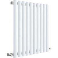 Balterley White Embrace Single Panel Horizontal Designer Radiator - 600 x 586mm