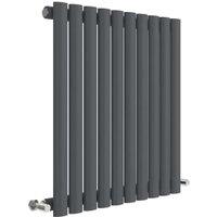 Balterley Anthracite Grey Embrace Single Panel Horizontal Designer Radiator - 600 x 586mm