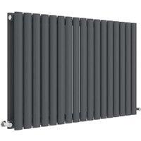 Balterley Anthracite Grey Embrace Double Panel Horizontal Designer Radiator - 600 x 992mm