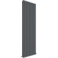 Balterley Anthracite Grey Embrace Double Panel Vertical Designer Radiator - 1800 x 528mm