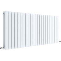 Balterley White Lucia Double Panel Horizontal Designer Radiator - 600 x 1398mm