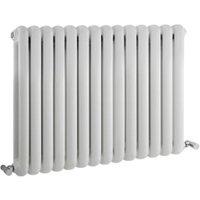 Balterley White Aspire Double Panel Horizontal Designer Radiator - 635 x 863mm