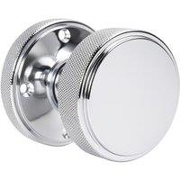 Kensington Knurled Mortice Door Knob - Polished Chrome