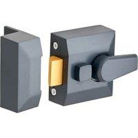 Narrow Deadlatch Door Lock - Gunmetal