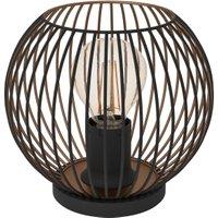 Eglo Almanzora Modern Steel Table Lamp - Black & Copper