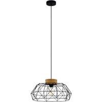 Eglo Padstow Geometric Single Pendant Light - Black