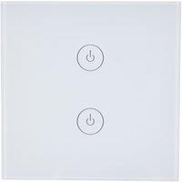 TCP 2 Gang 1 Way Smart Light Switch - White