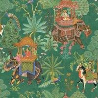 Esselle Home Emperor's Garden Emerald Multicoloured Wallpaper