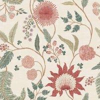 Esselle Home Fable Trail Linen/Raspberry/Green Wallpaper