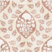Esselle Home Floral Cartouche Warm Spice Wallpaper