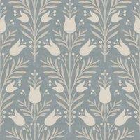 Esselle Home Heritage Tulip Chalky Blue Wallpaper