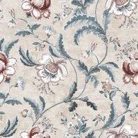 Esselle Home Tapestry Floral Vermilion Blue Wallpaper